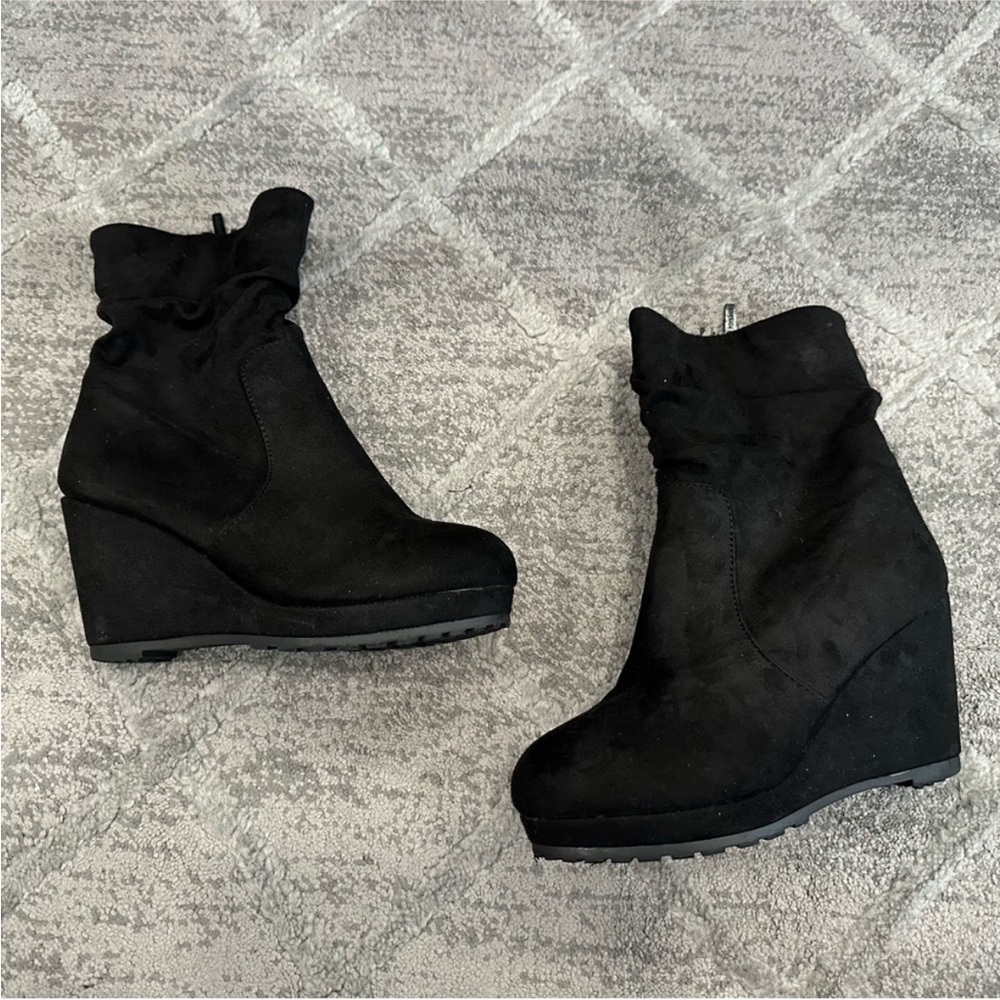 Jenny Fairy Black Suede Boots EU 37